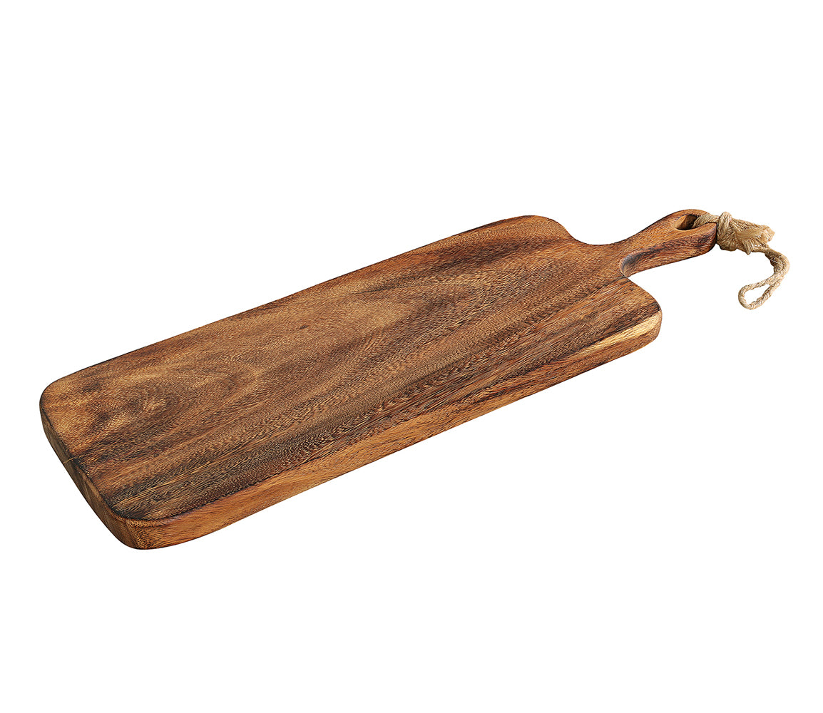 Skjærebrett i akasie med håndtak 60 x 20 cm - QZ059069