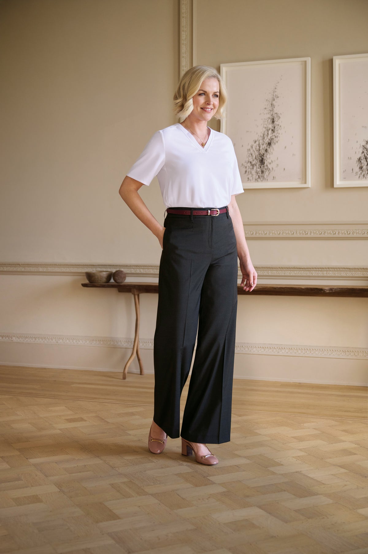 Bella wide leg bukse (D) - TV2435