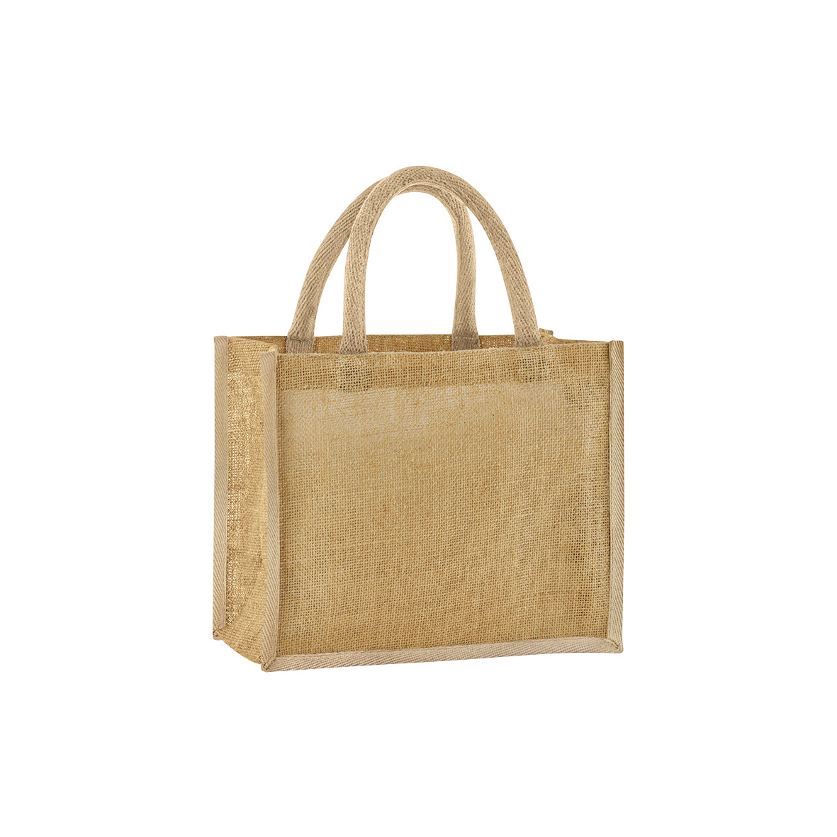 Natural starched jute midi tote
