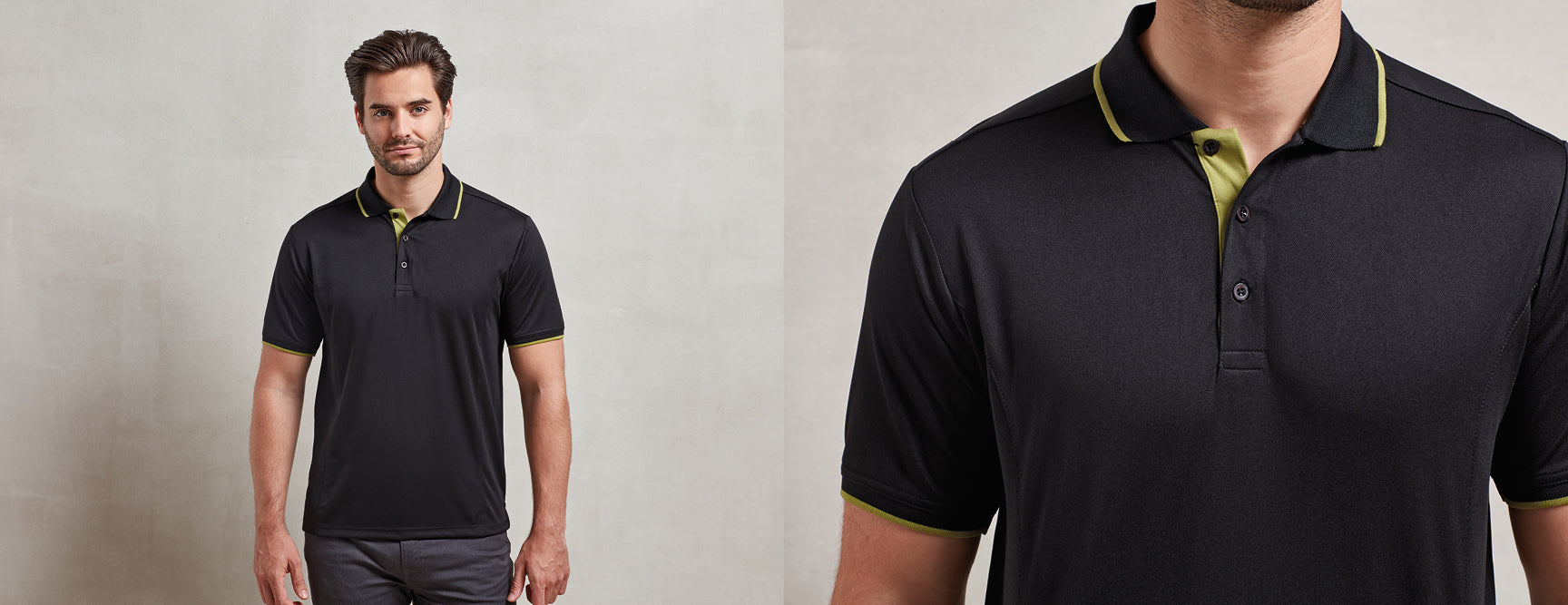 Men's Contrast Polo - P618
