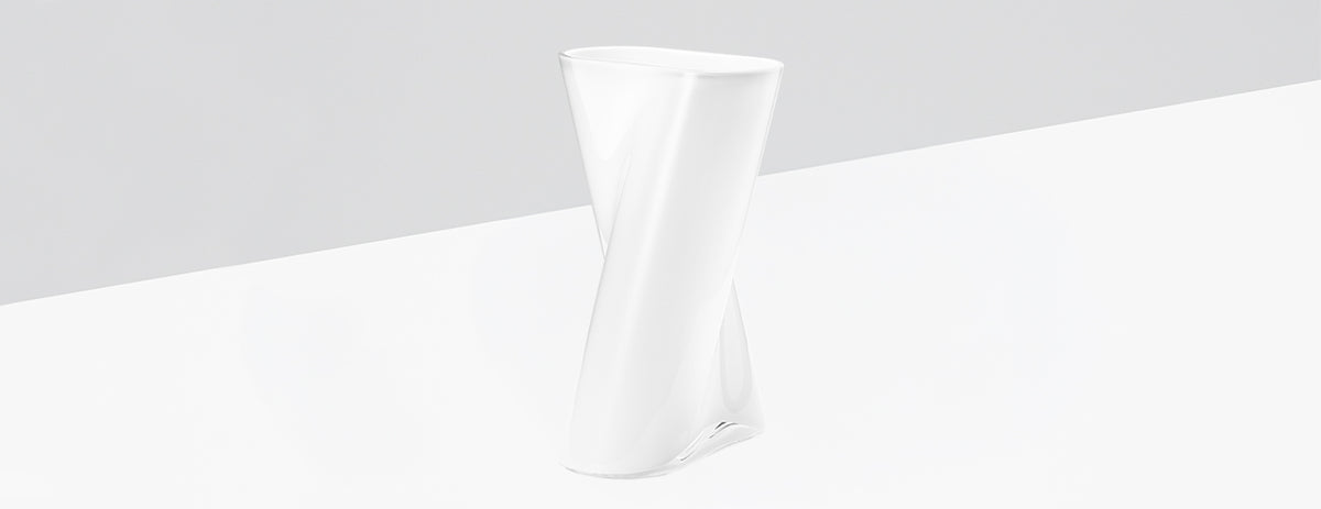 Lituus Vase, Medium Hvit - FIGJ10021094