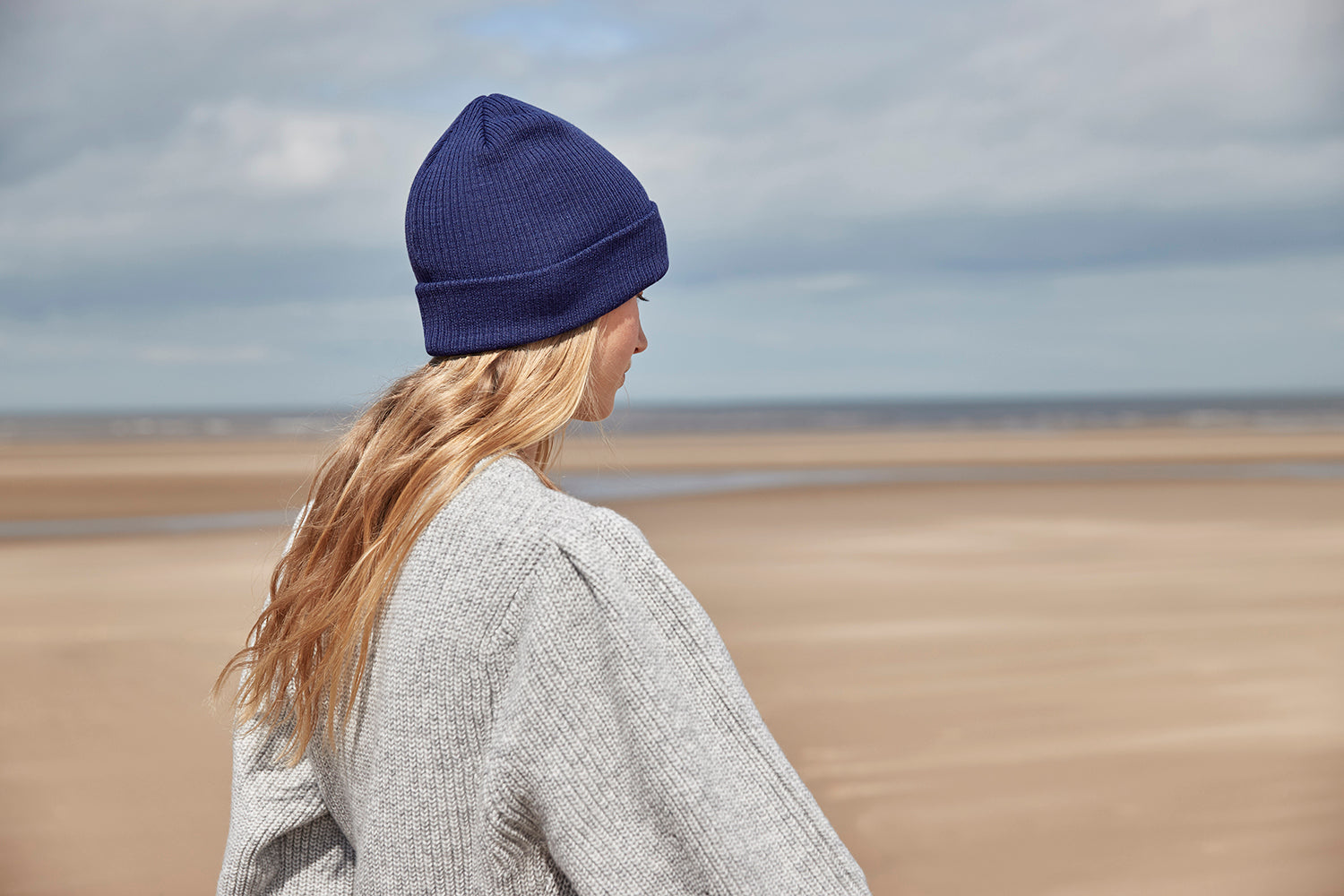 Organic cotton fine knit beanie - BBB51N