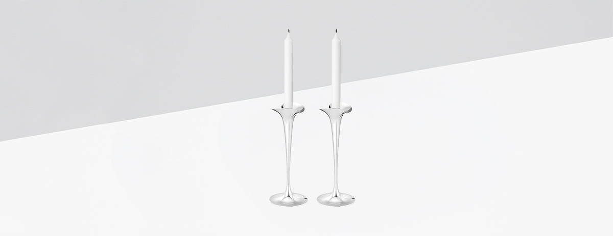 Bloom Candleholders, Large, 2 stk. Stål - FIGJ10021116