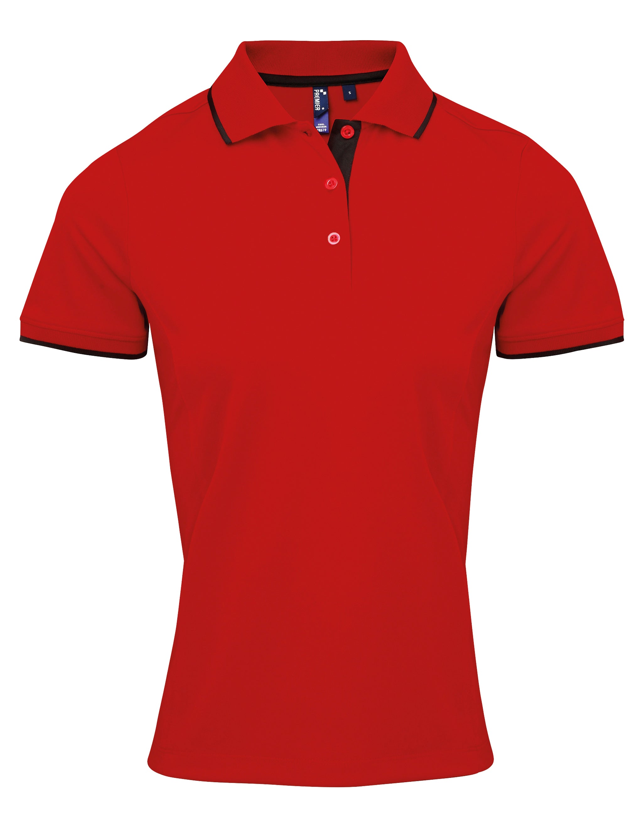 Ladies Contrast Polo - P619