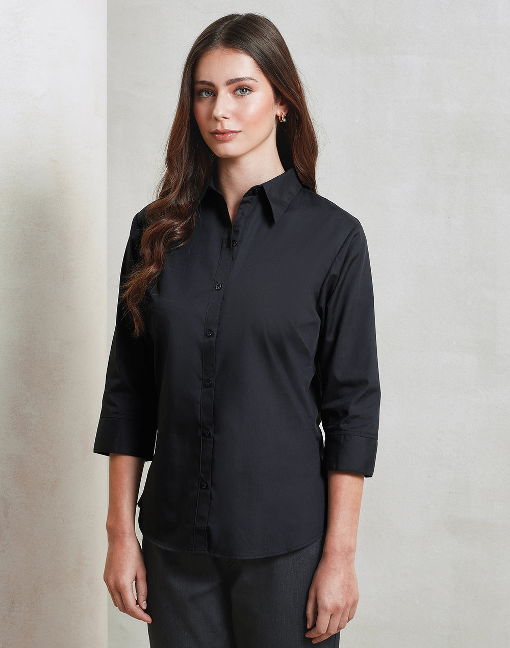 Women's Poplin 3/4 Sleeve - P305