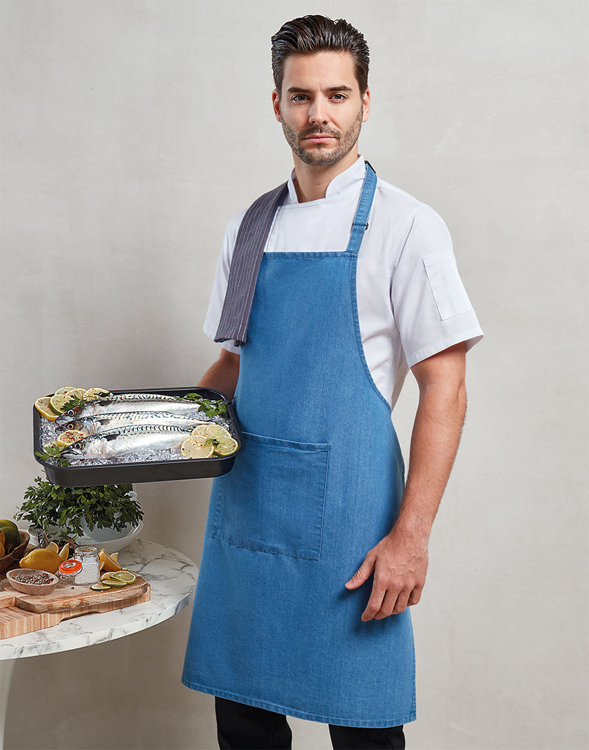 Bib Apron with Pocket - P154