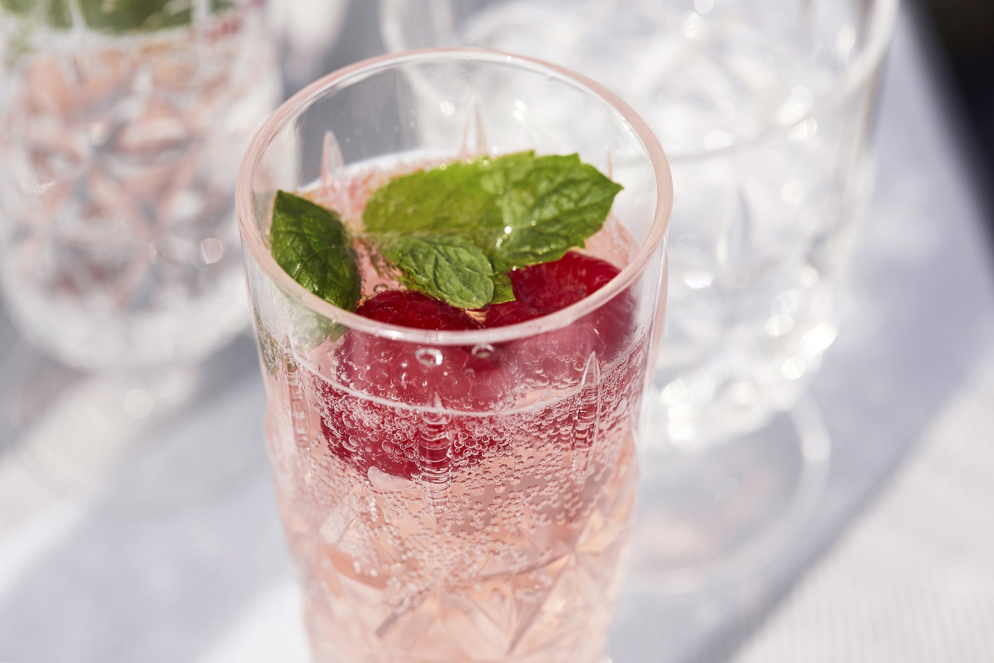 Piknik Juni Glass, Høy, 4-pk.