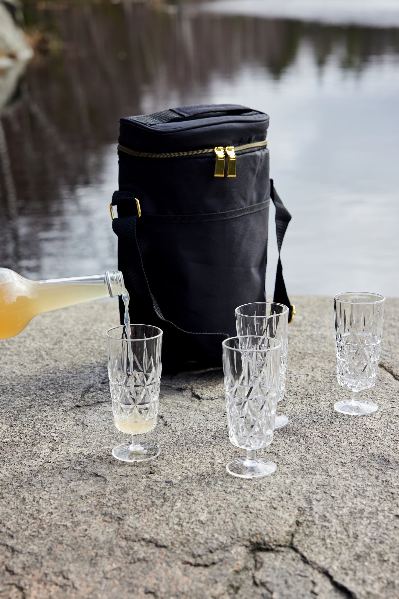 Piknik Juni Glass, Høy, 4-pk.