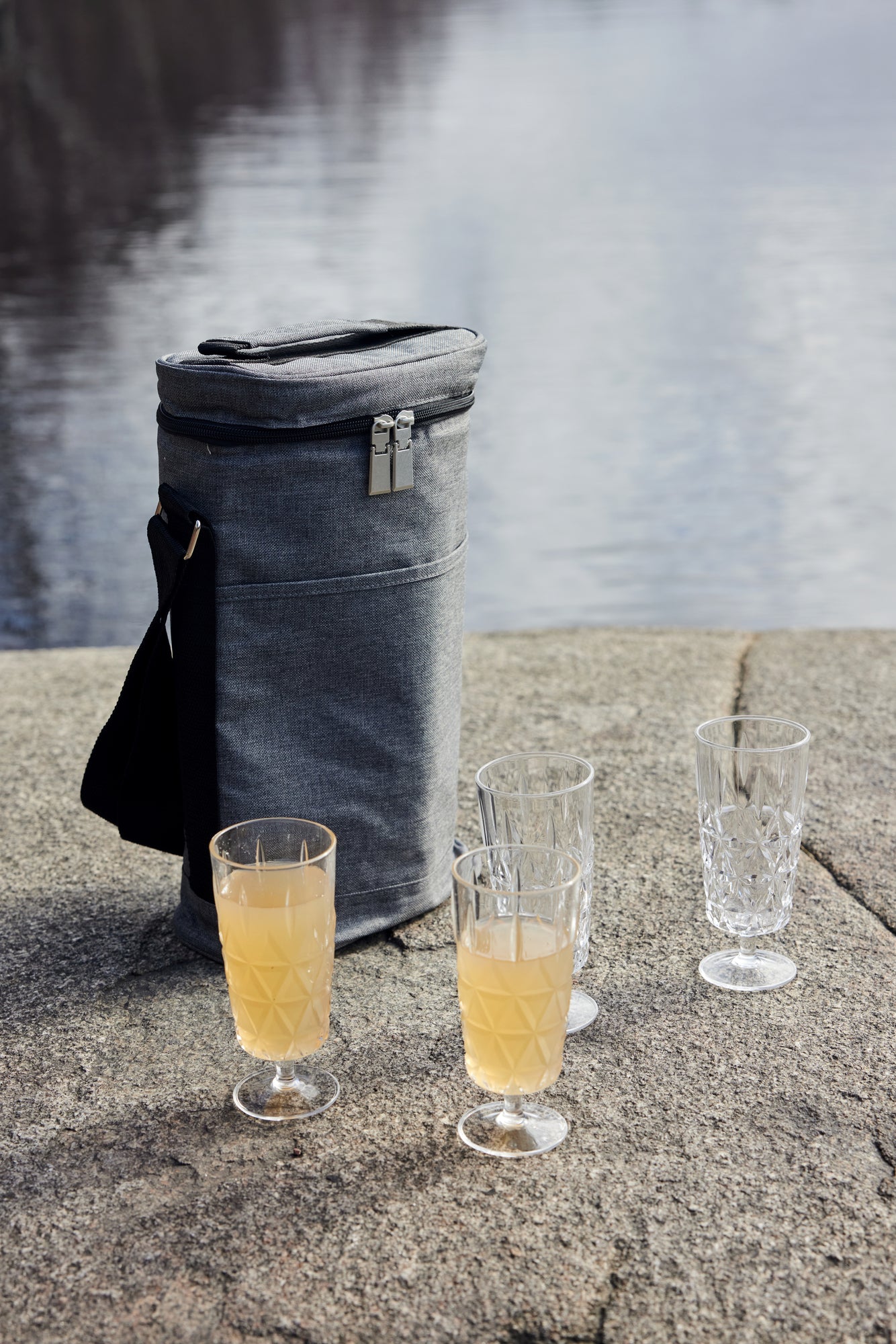 Piknik Juni Glass, Høy, 4-pk.