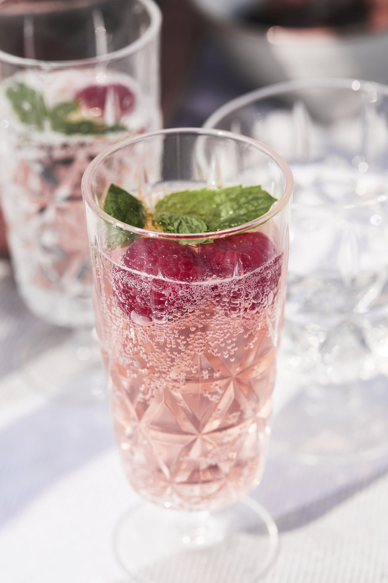 Piknik Juni Glass, Høy, 4-pk.
