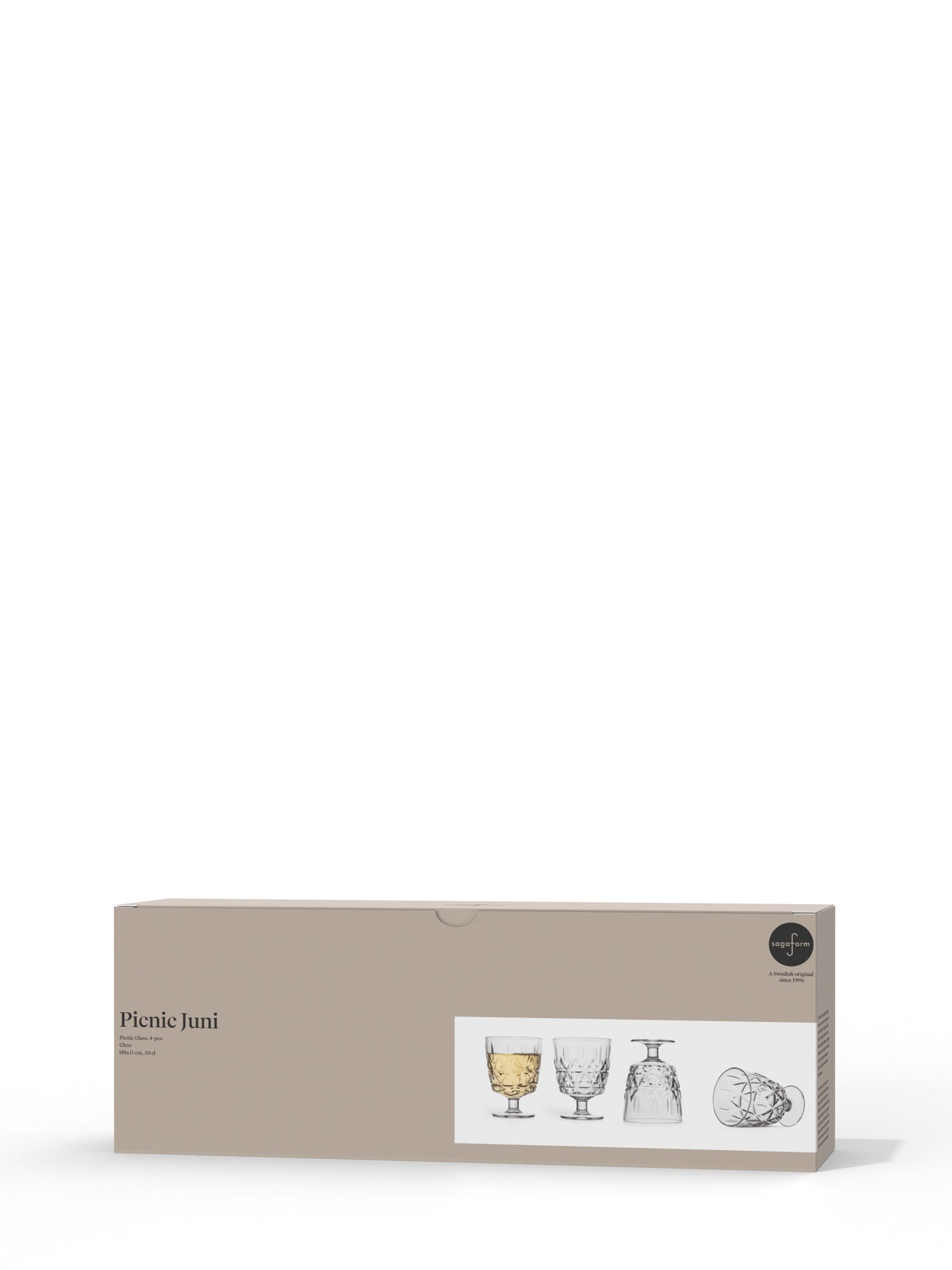 Piknik Juni Glass, 4-pk.
