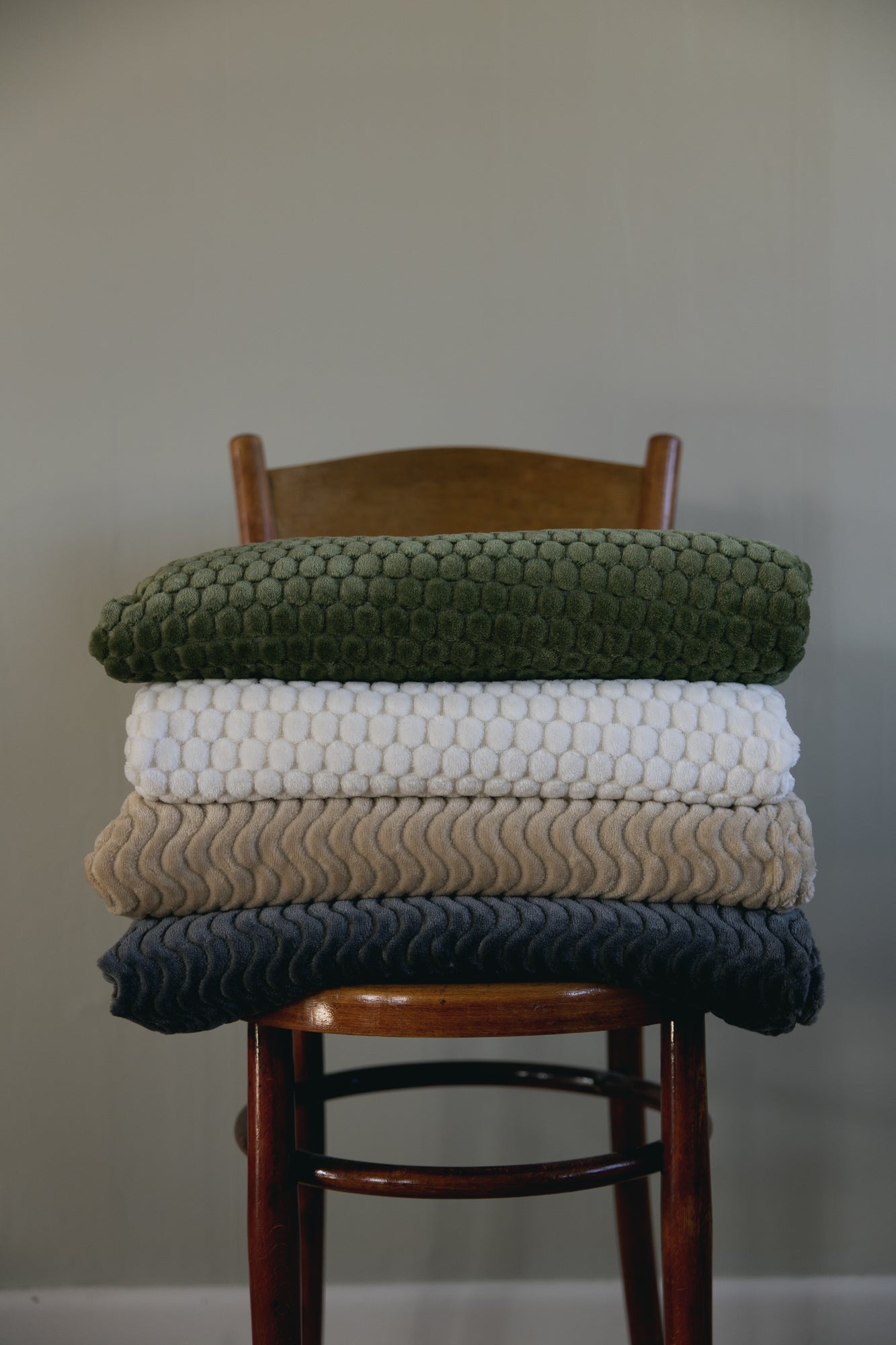 Agnes fleecepledd, beige