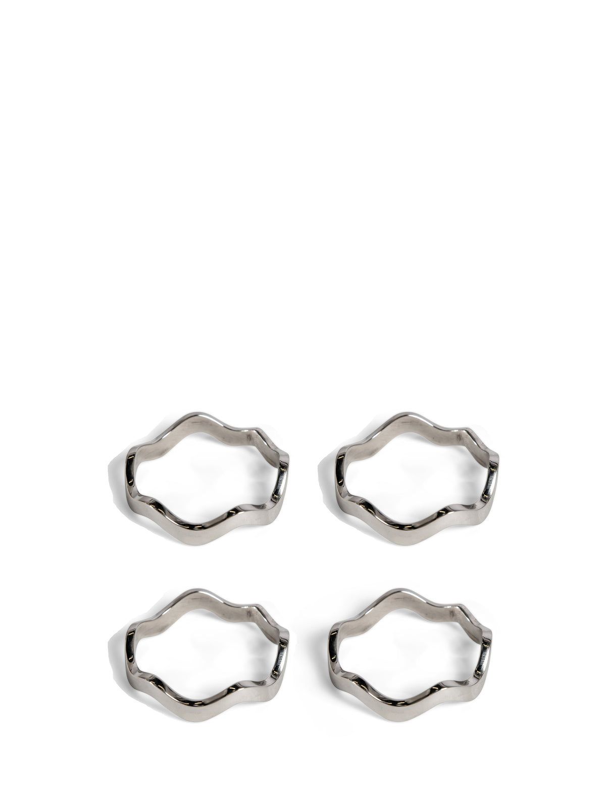 Anna serviettring 4-pk. sølv