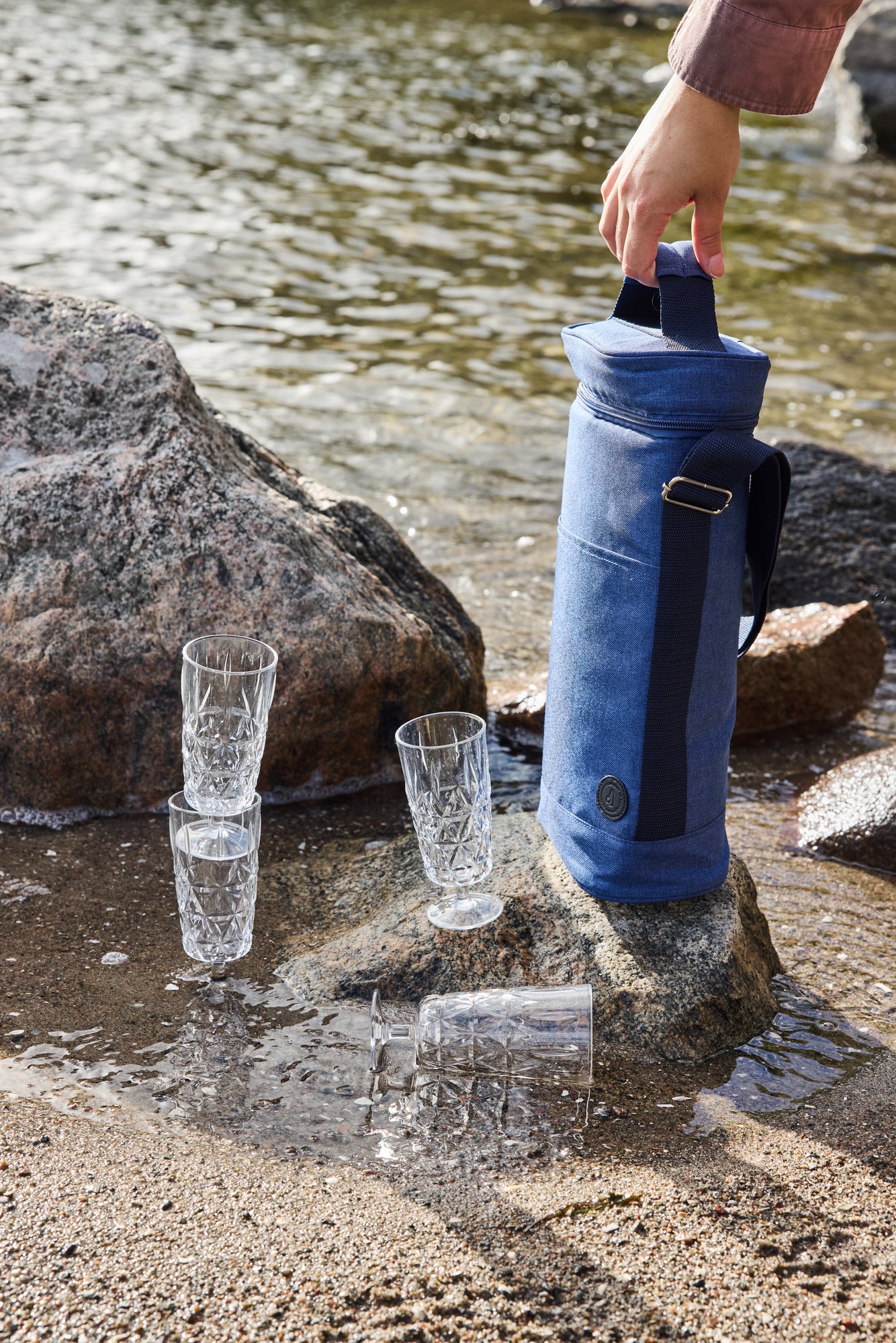 Piknik Juni Glass, Høy, 4-pk.