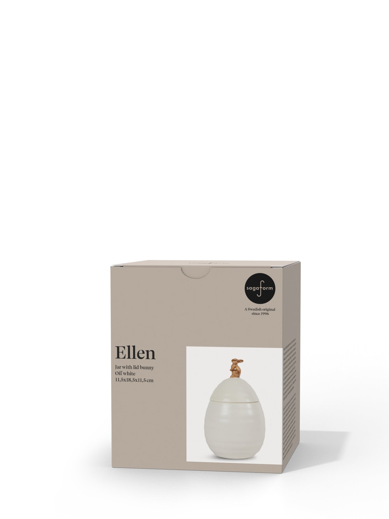 Ellen krukke med lokk, hare