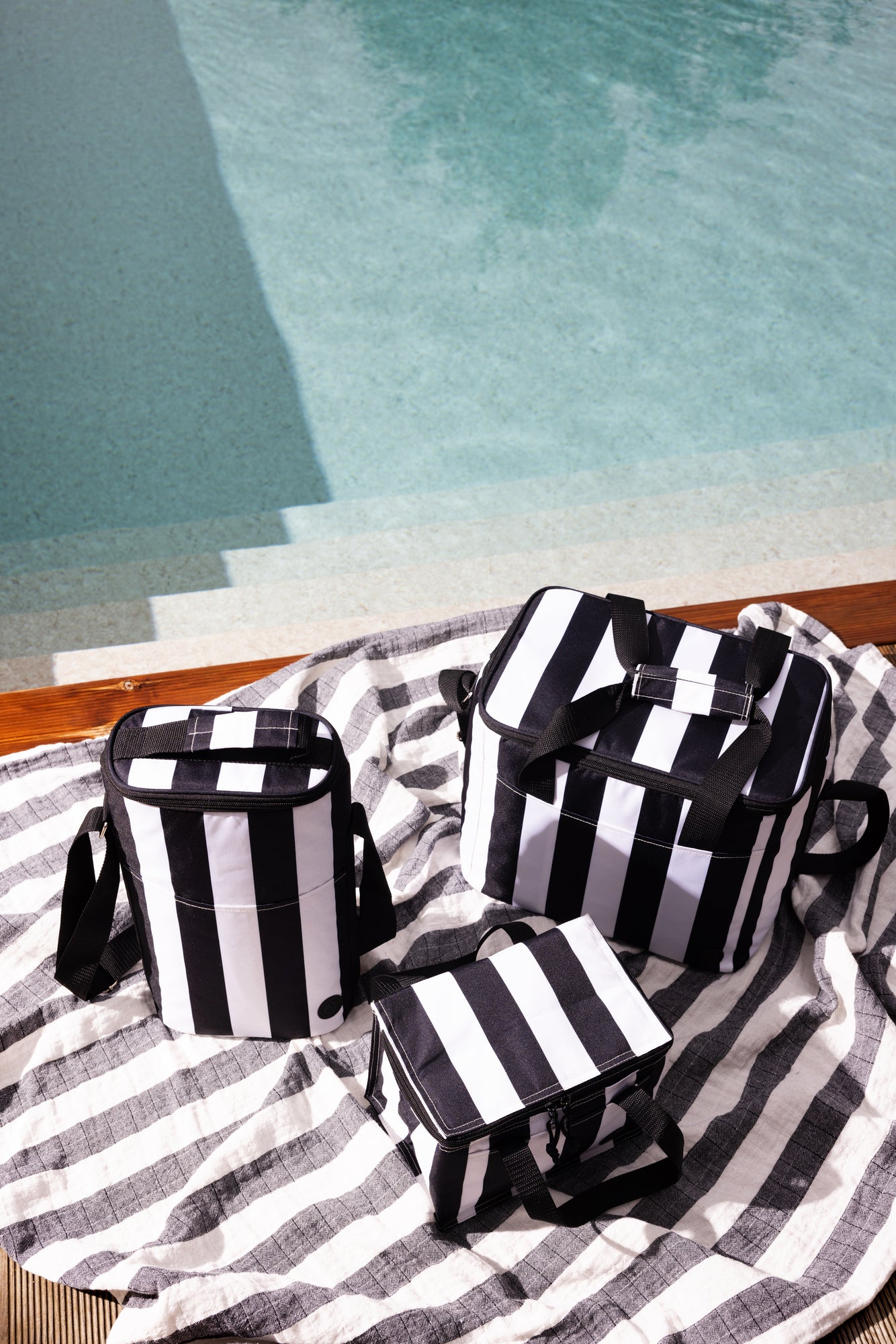 City stripete kjøleveske stor rPET