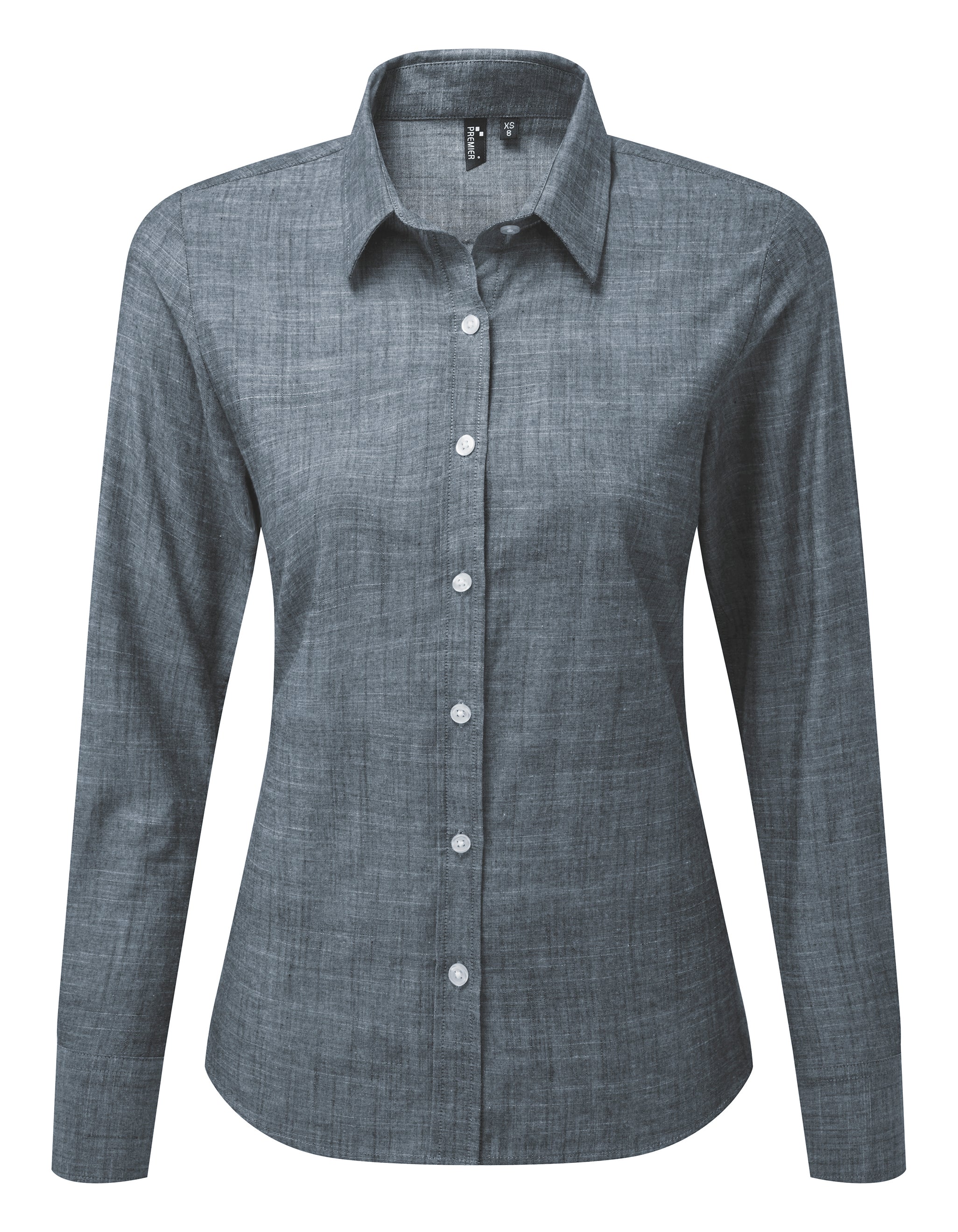 Slub Chambray Shirt L/S (D) - P345