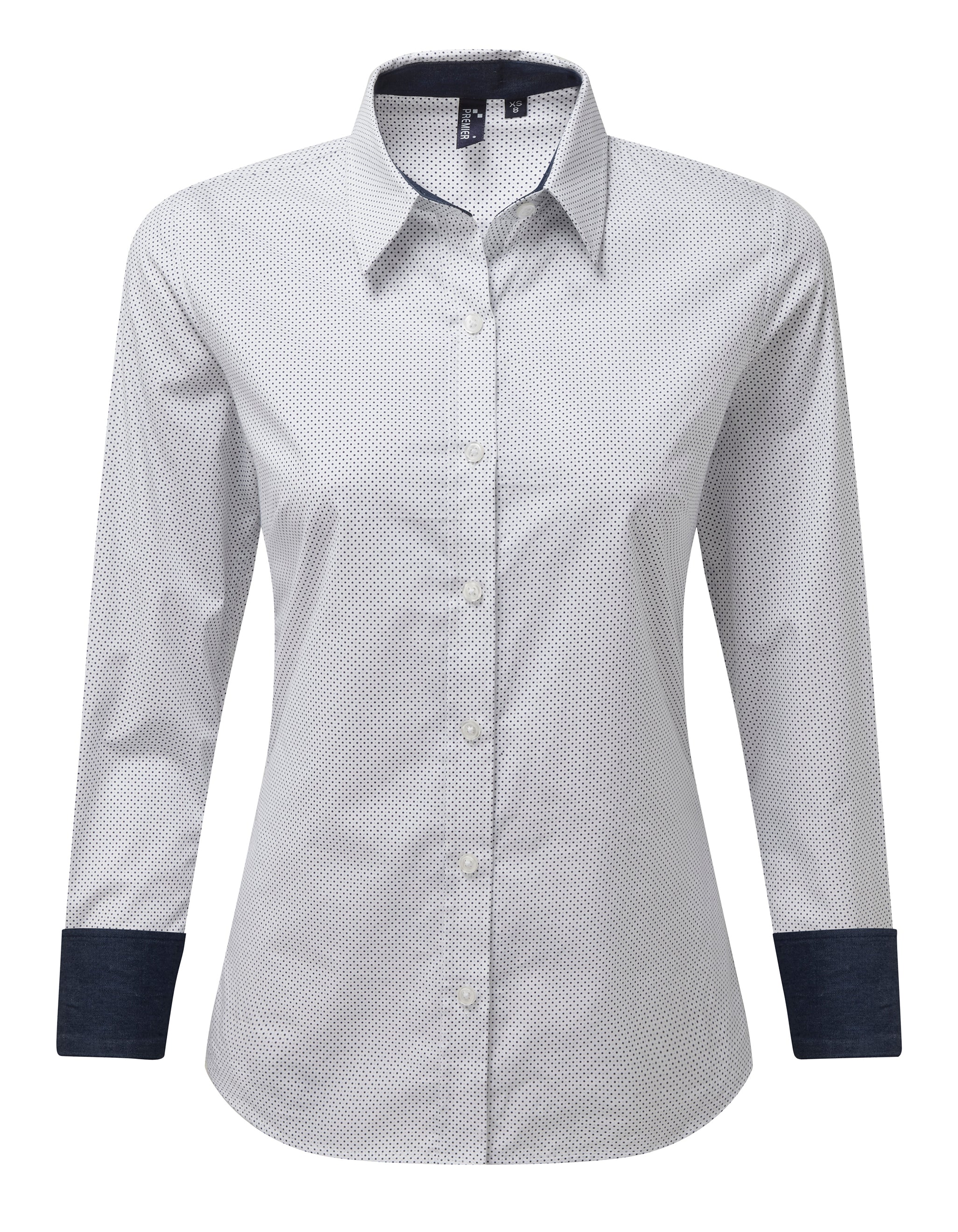 Denim Pindot Shirt L/S (D) - P359