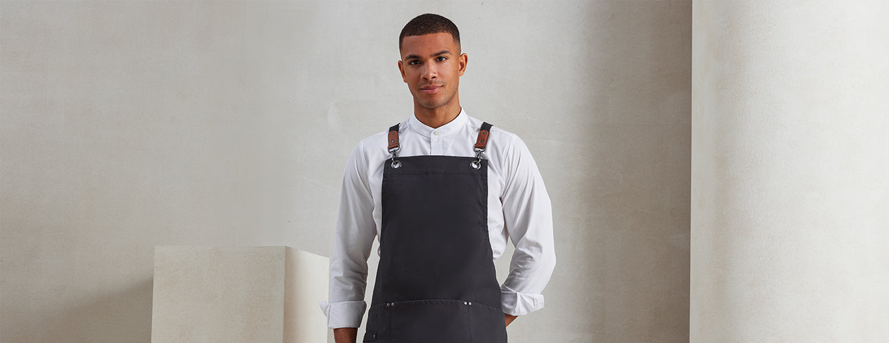 Cross-Back Clip Bib Apron - P182