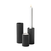 Bernadotte Tealight/Taper Candle Holder Set, 3 stk Sort - FIGJ10019788