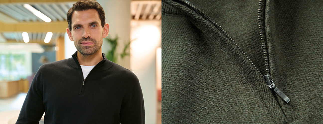 Copenhagen Merino 1/4 Zip Neck (H) - TV4567