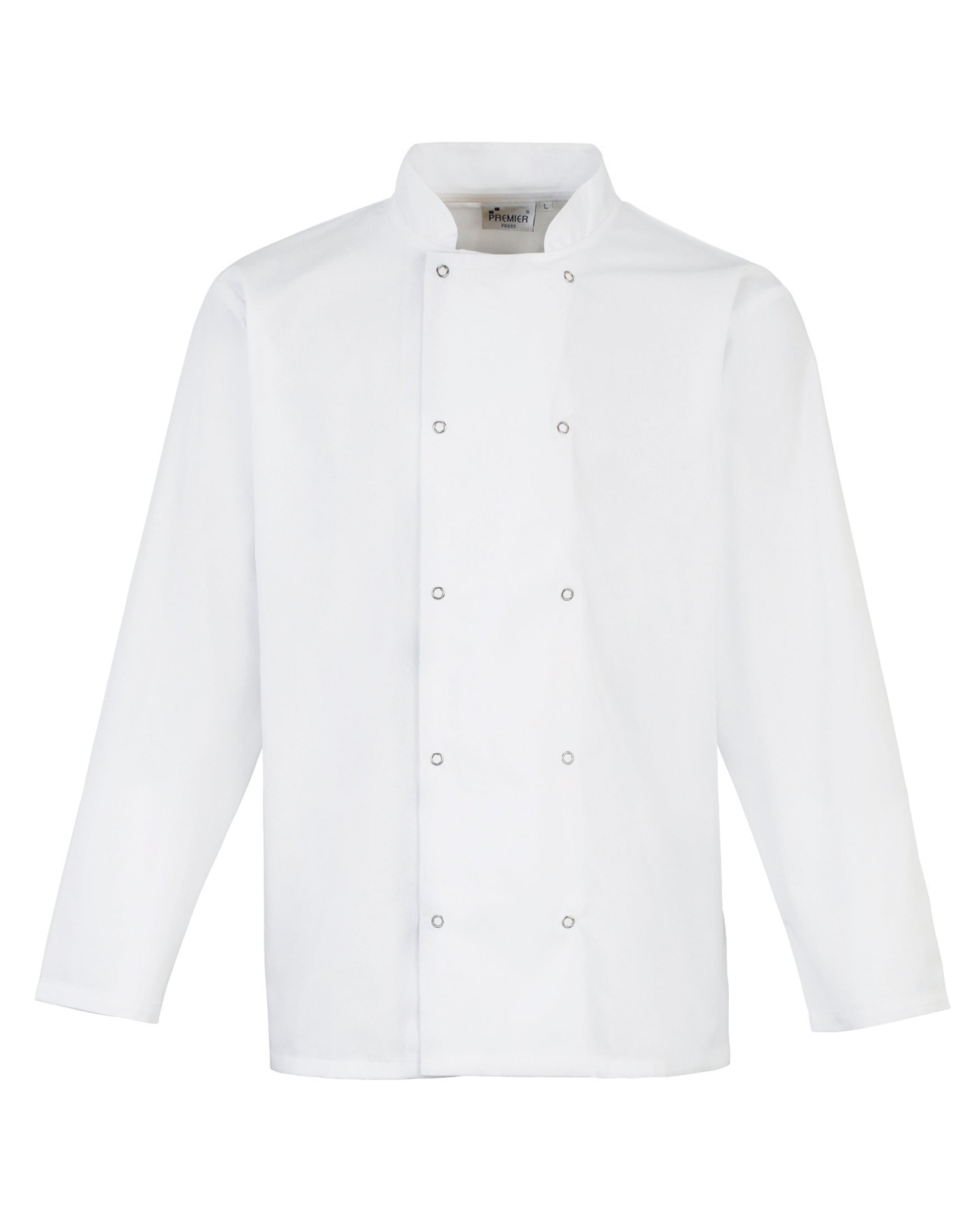 Studded Front Chefs Jacket L/S - P665