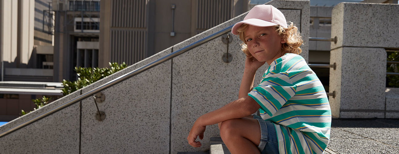 Junior Organic Cotton 5 Panel Cap - BBB63NB