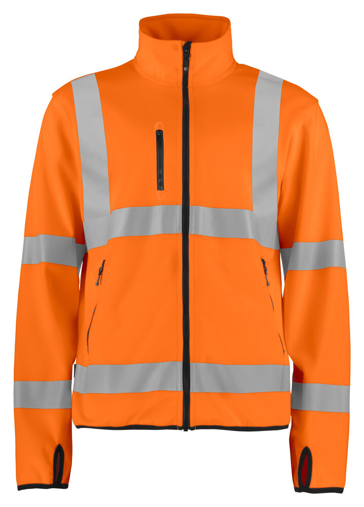 6105 Lett softshelljakke EN ISO 20471 Kl 3