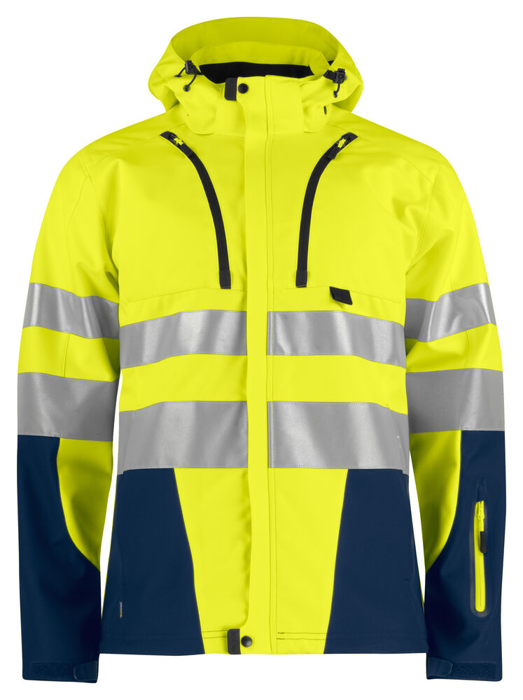 6419 Softshelljakke EN ISO 20471 Kl 3/2