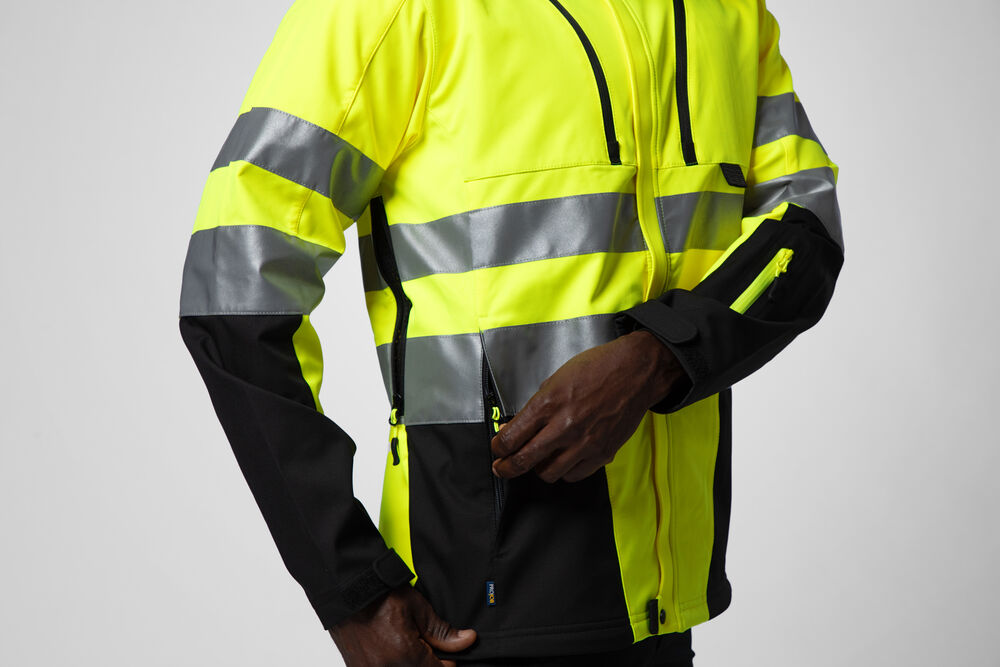 6420 Softshelljakke EN ISO 20471 Kl 3/2 fôret