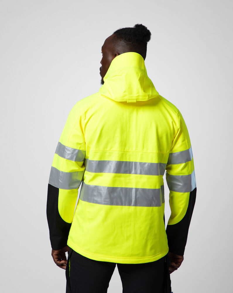 6419 Softshelljakke EN ISO 20471 Kl 3/2