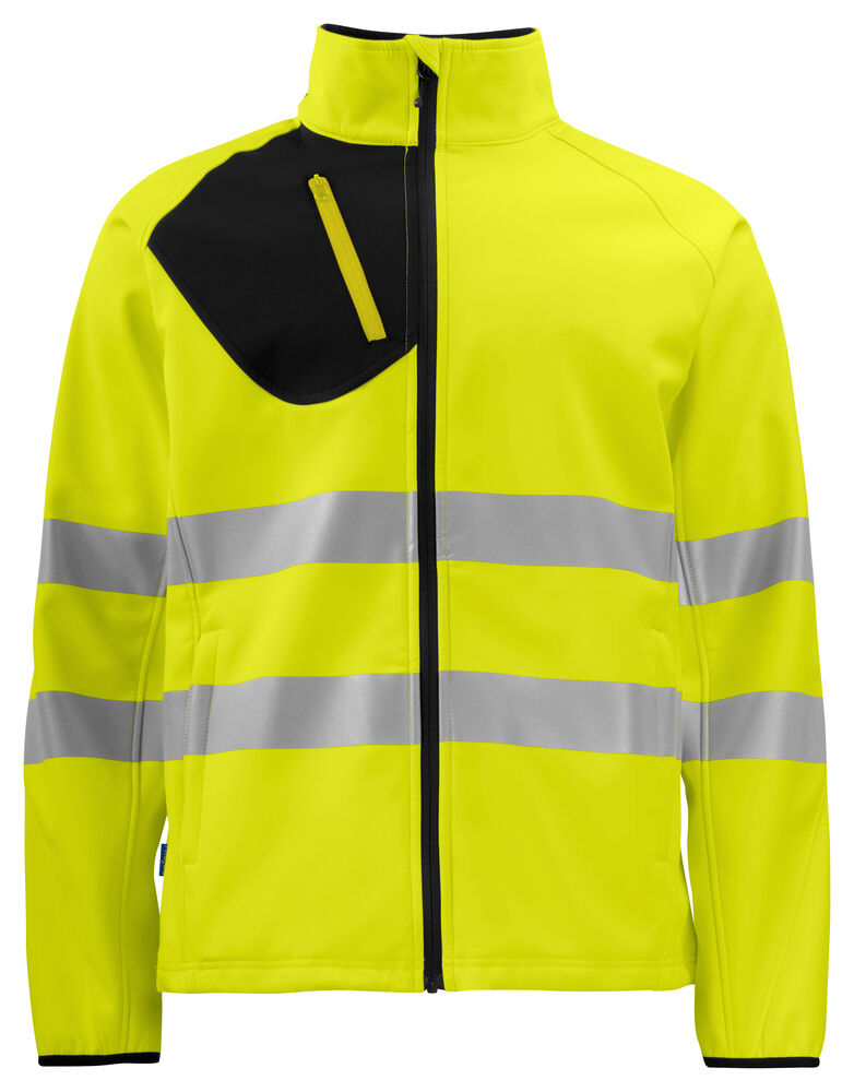 6432 Softshelljakke EN ISO 20471 Kl 3/2