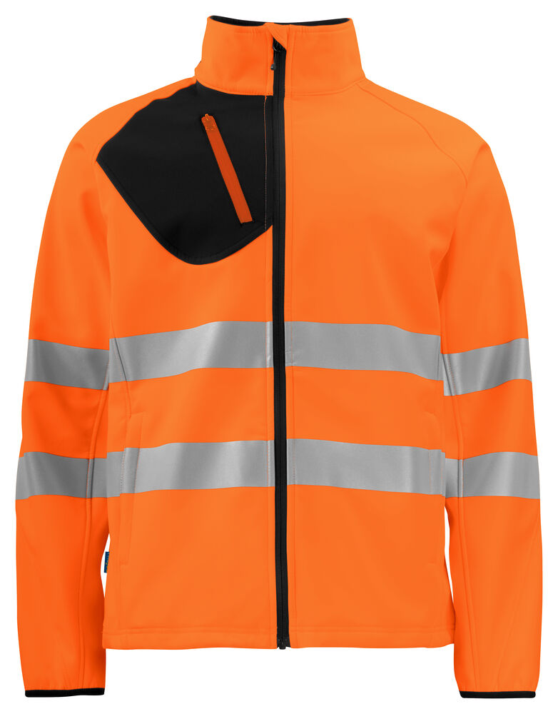 6432 Softshelljakke EN ISO 20471 Kl 3/2