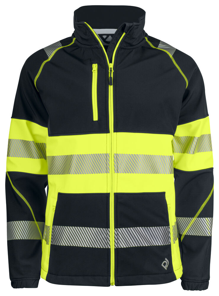 6443 Softshelljakke EN ISO 20471 Kl 1