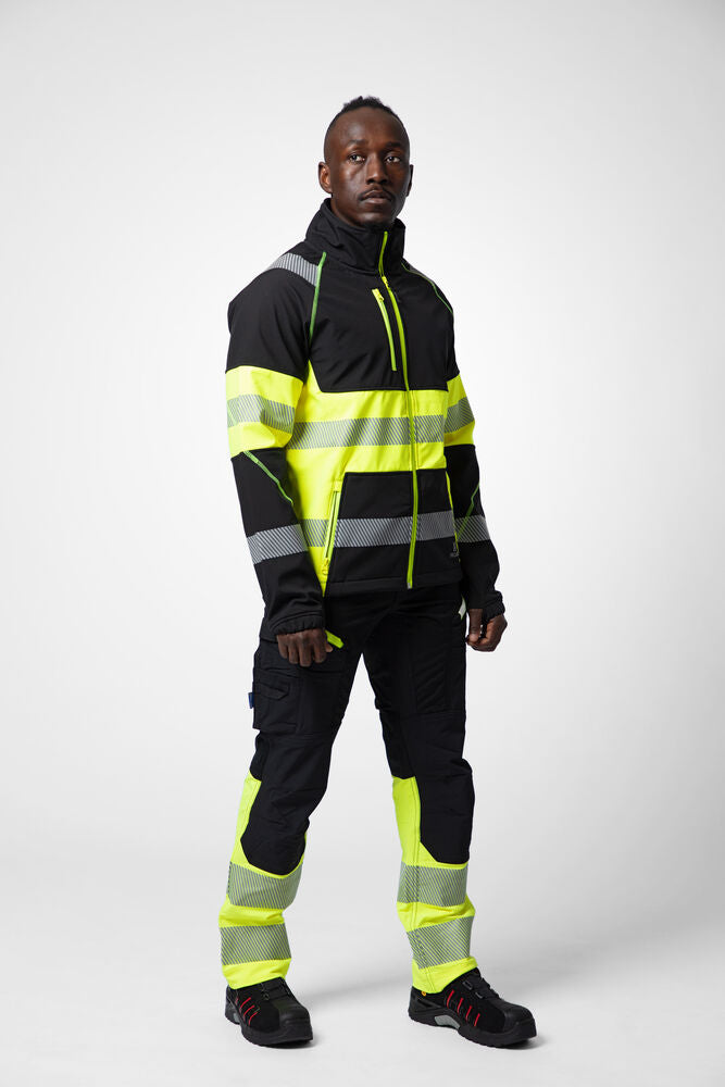 6443 Softshelljakke EN ISO 20471 Kl 1