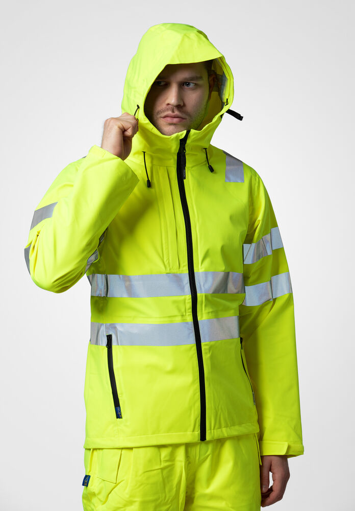 6450 Regnjakke EN ISO 20471 Kl 3/2