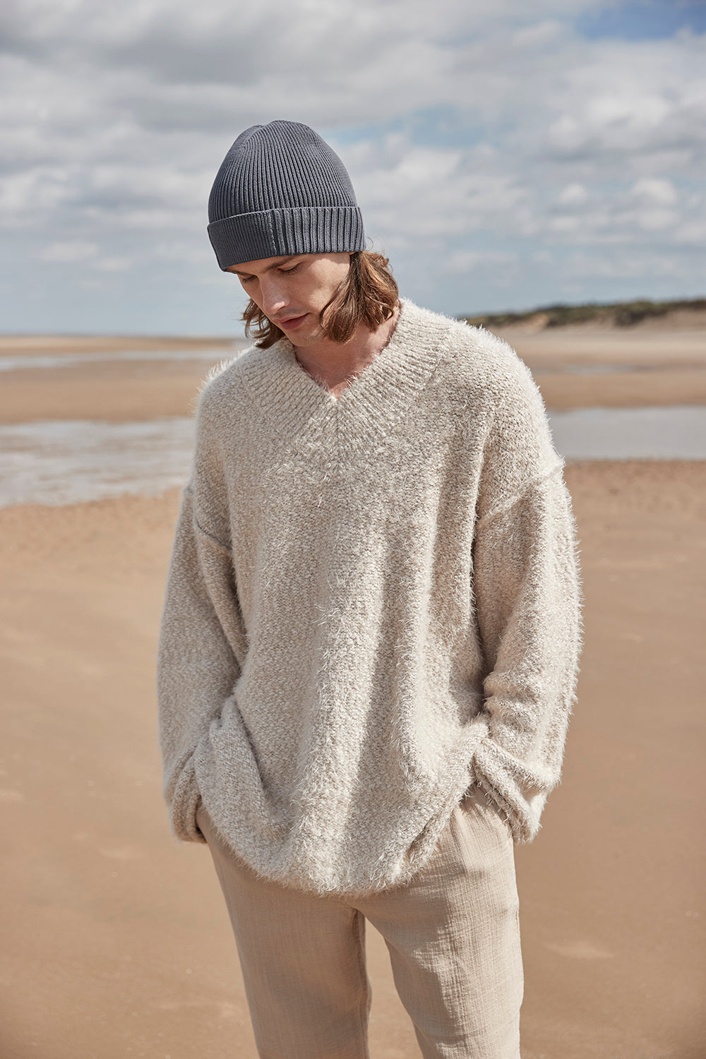 Organic Cotton engineered patch beanie - BBB438N