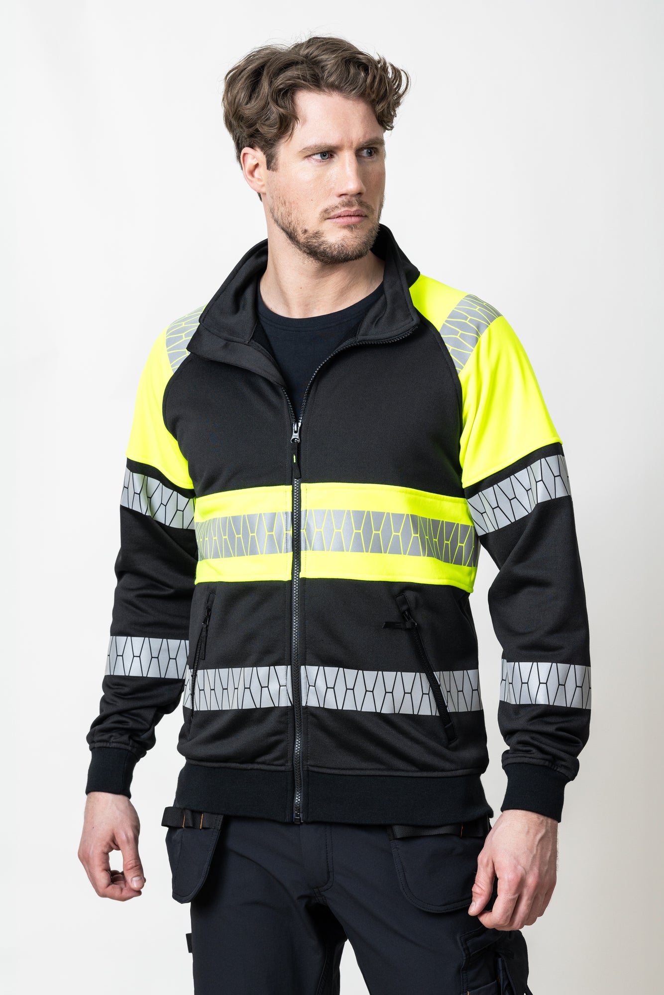 Sweatshirt Full-Zip Hi-Vis