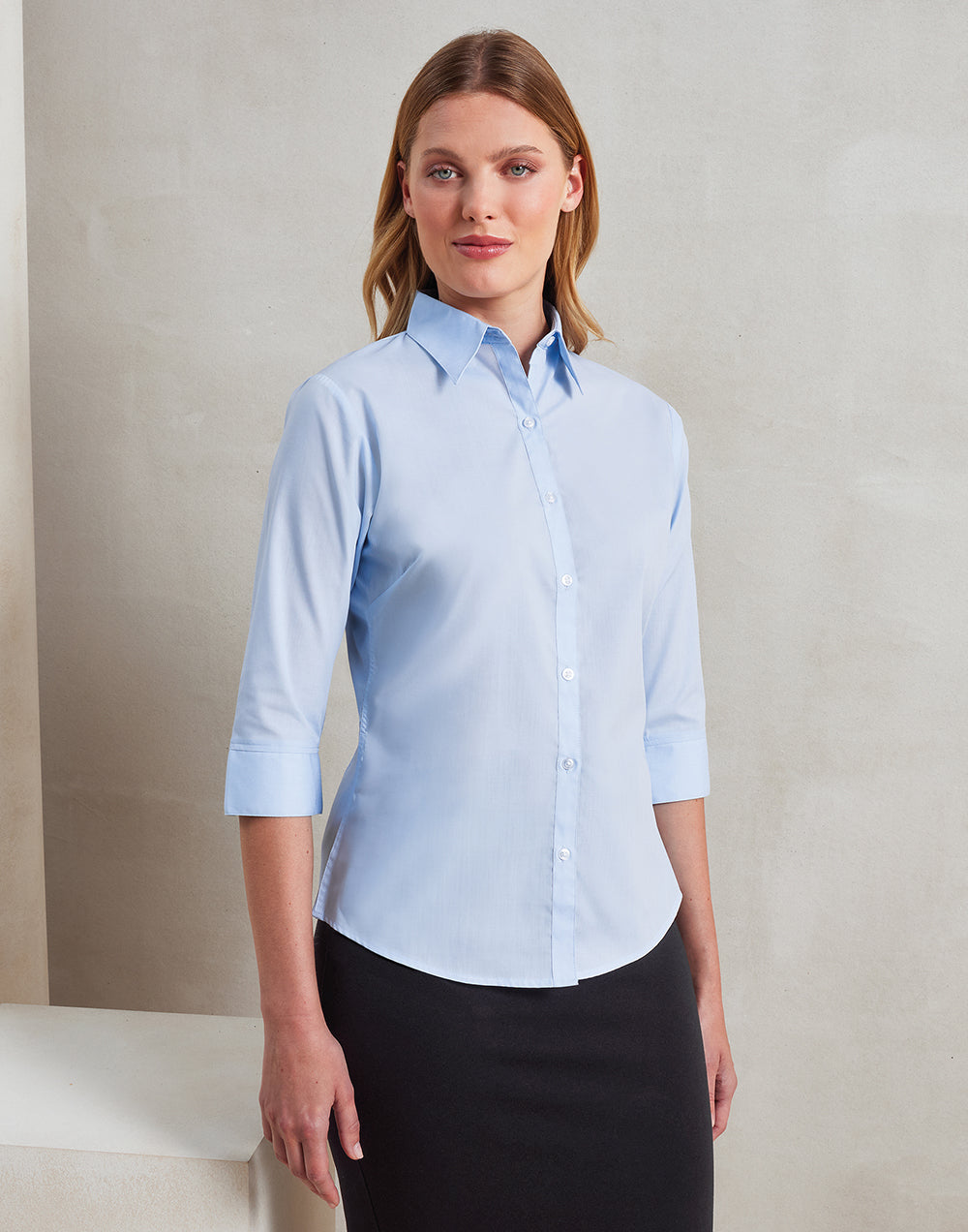 Women's Poplin 3/4 Sleeve - P305
