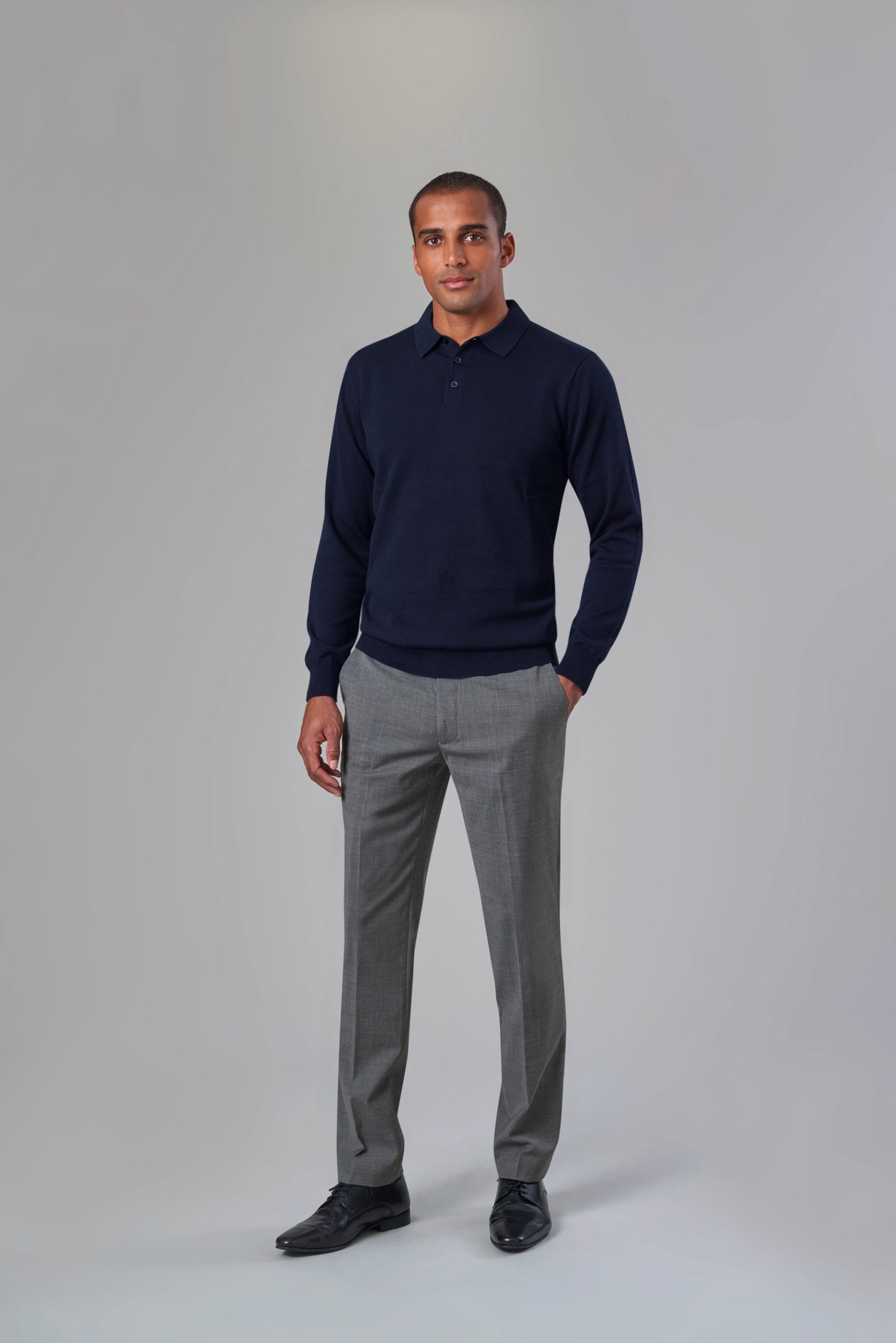 Casper Knit Polo L/E Herre - TV4219