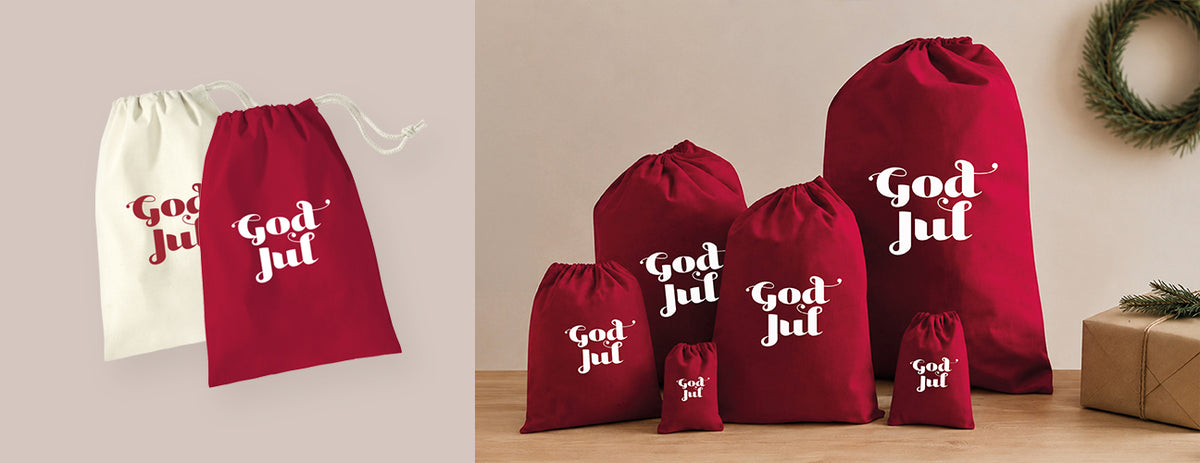 Cotton Stuff Bag God Jul - BBW115GJ