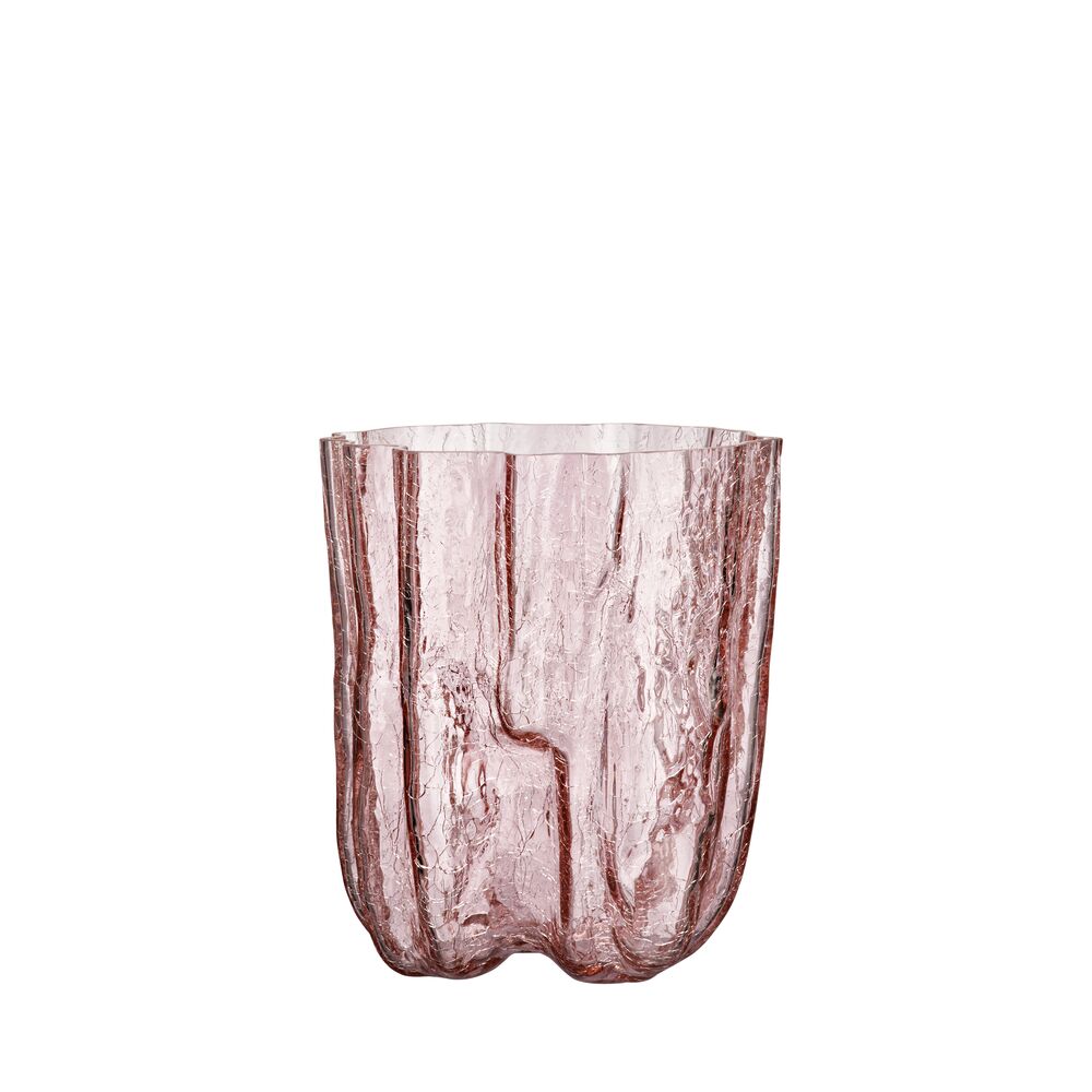 Crackle vase rosa h 270 mm