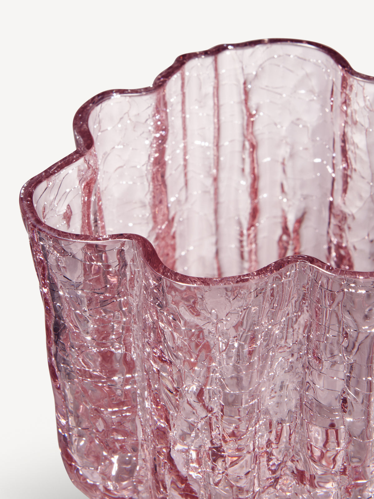 Crackle vase rosa 121 mm