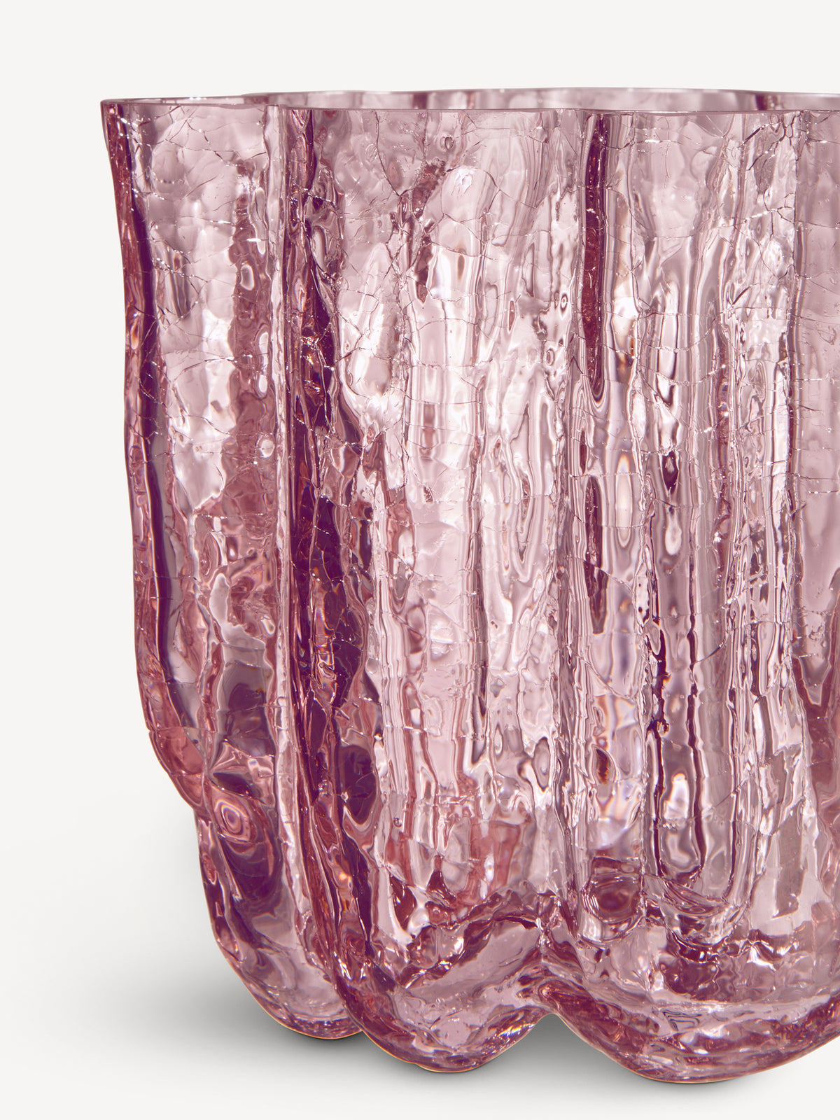 Crackle vase rosa 121 mm