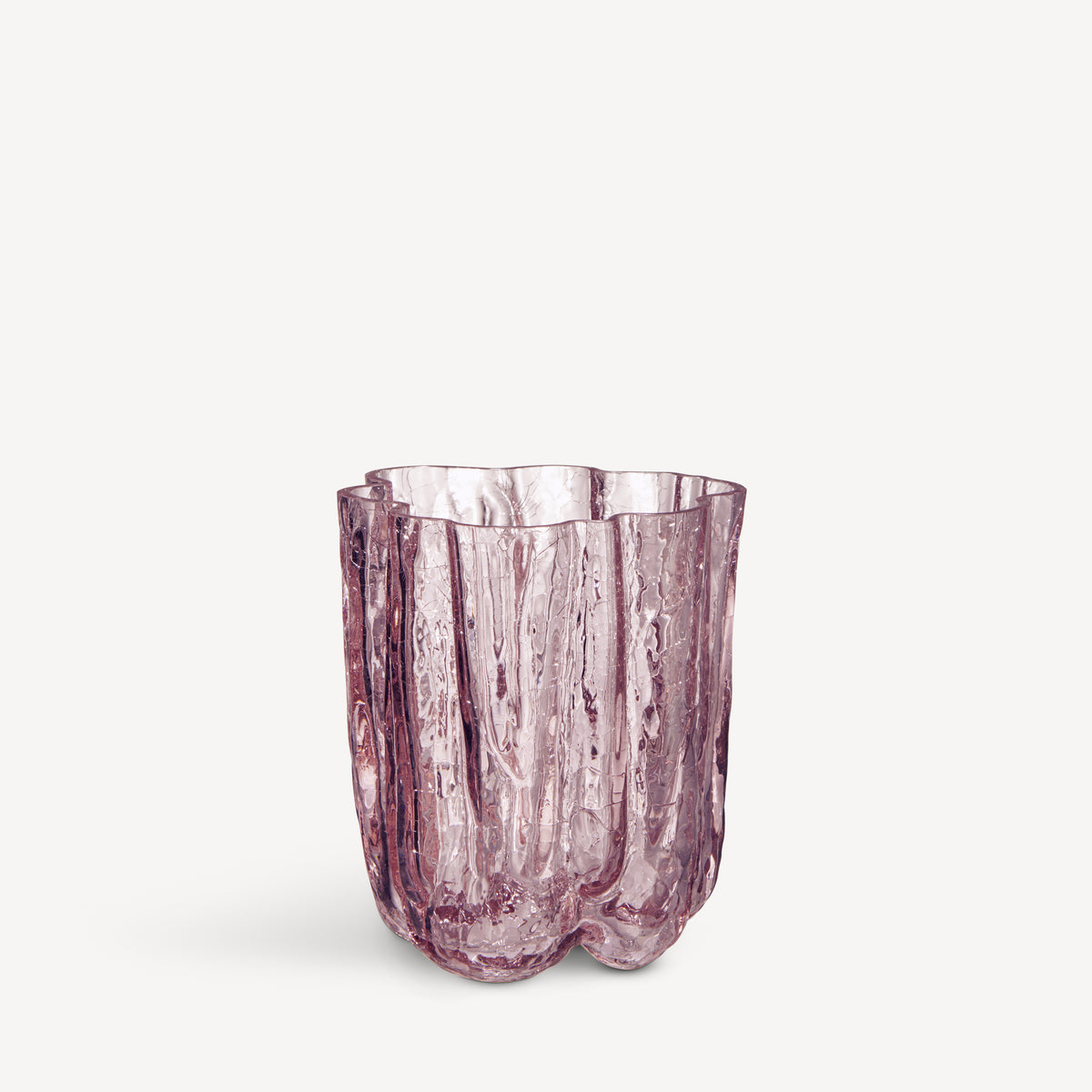 Crackle vase rosa 121 mm