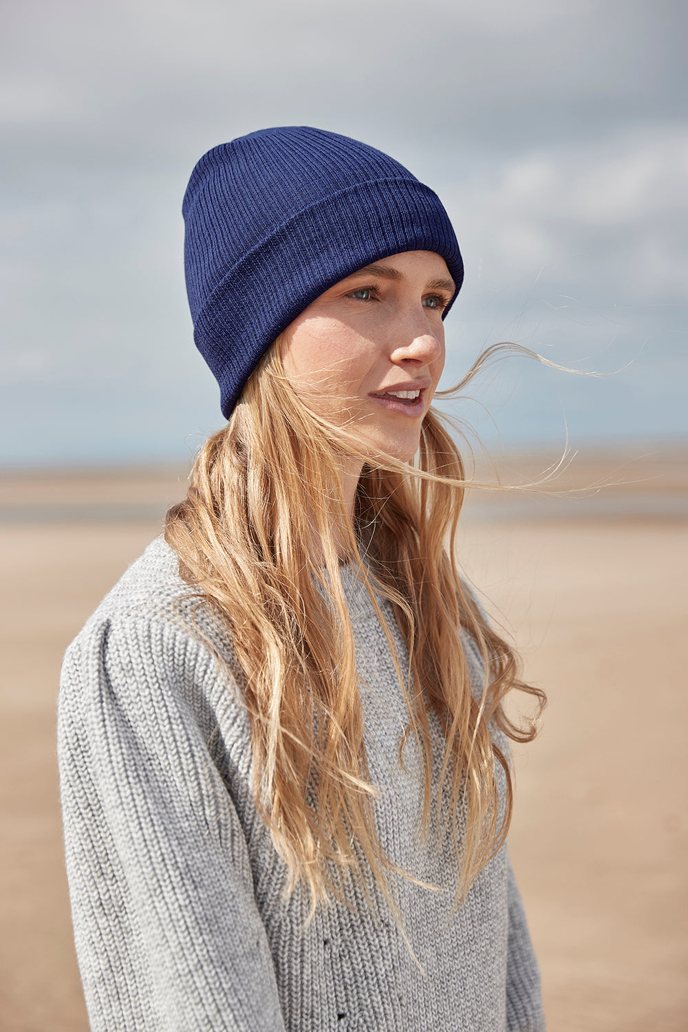 Organic cotton fine knit beanie - BBB51N