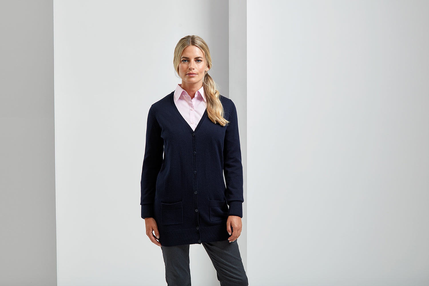 Ladies Long Cardigan - P698