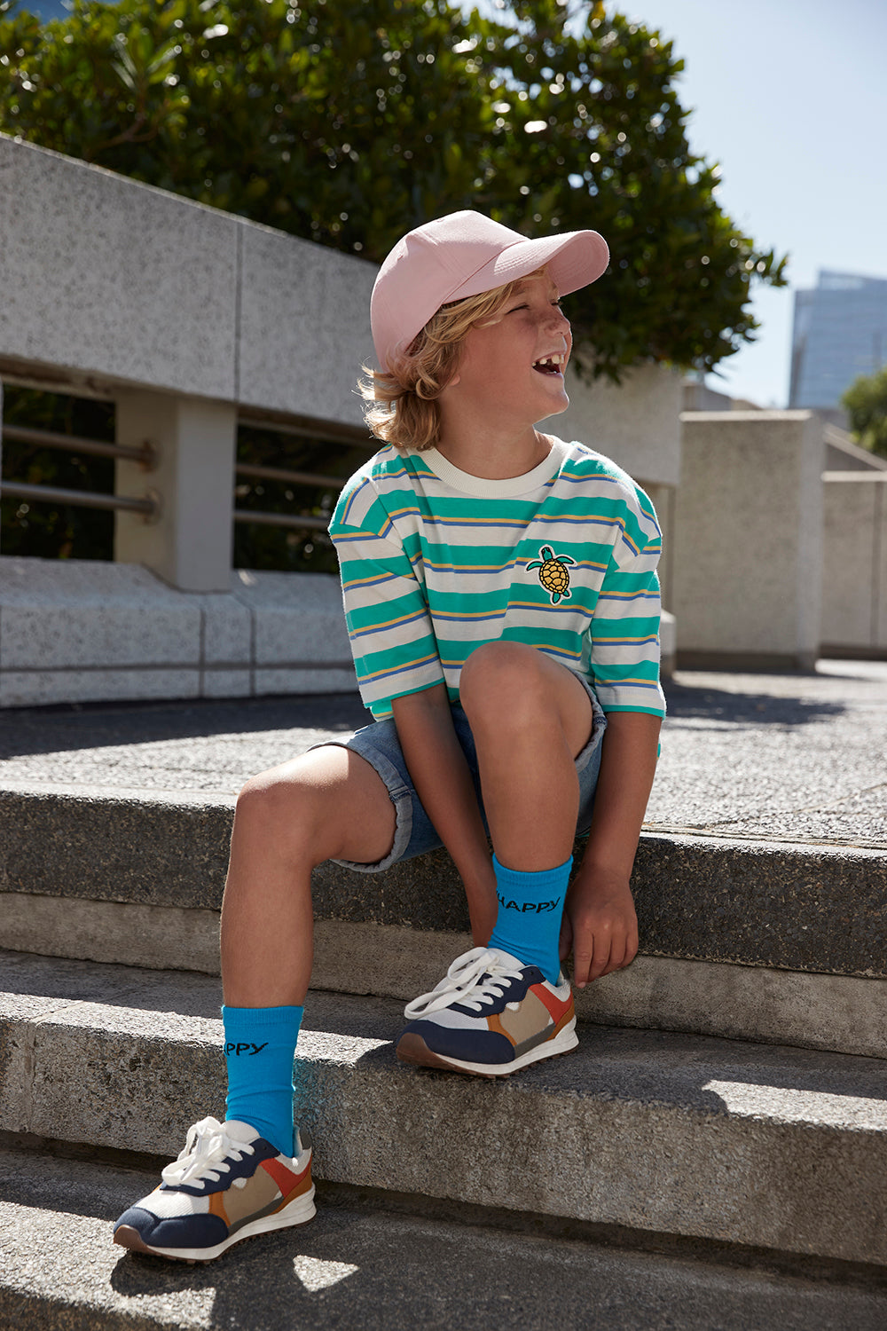 Junior Organic Cotton 5 Panel Cap - BBB63NB