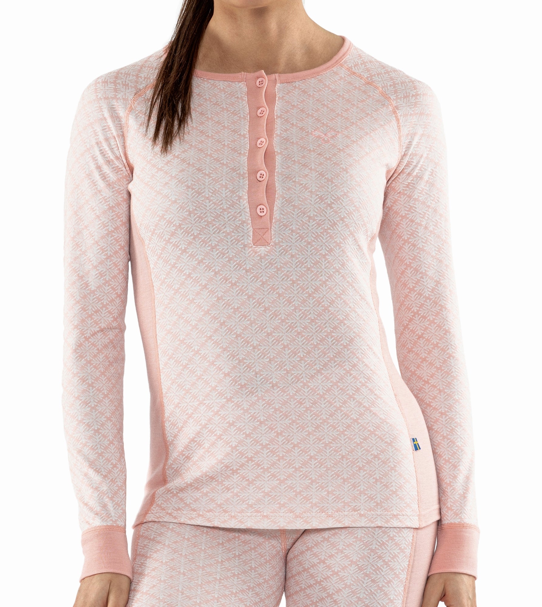 Termo Sequal Jaquard Round Neck Button LS W