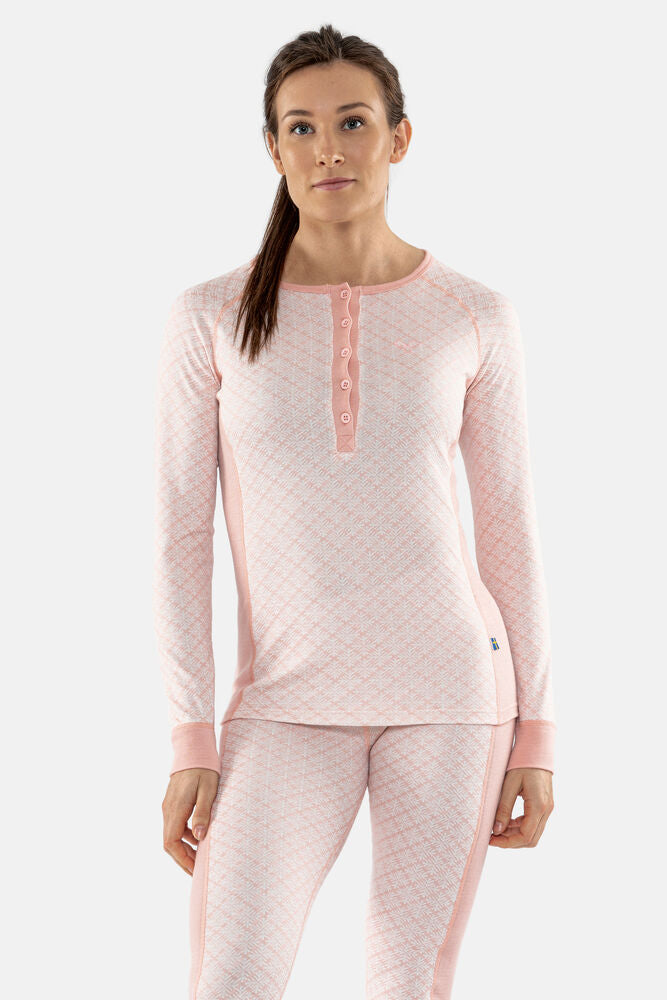Termo Sequal Jaquard Round Neck Button LS W